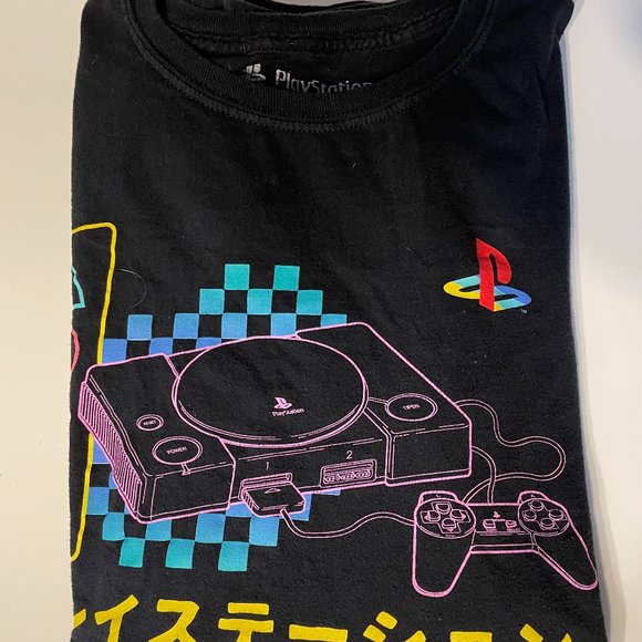 Long Sleeve - Play Station Shirt- Men's XL - Black - Soft - Retro - Throwback - Picture 1 of 2